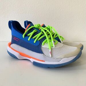 Under Armour Curry 7 Juniors‎ Basketball Sneakers Shoes Size 6Y